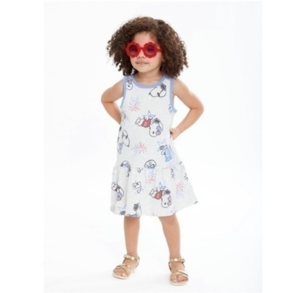 NWT. PEANUTS Girls’ Snoopy and Woodstock USA Dress